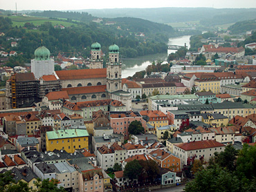 Passau - Blick von der Vester Oberhaus